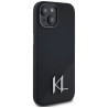 Karl Lagerfeld Silicone Shadow Metal Initial MagSafe Case for iPhone 15 / black