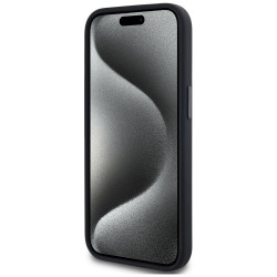 Karl Lagerfeld Silicone Shadow Metal Initial MagSafe Case for iPhone 15 / black