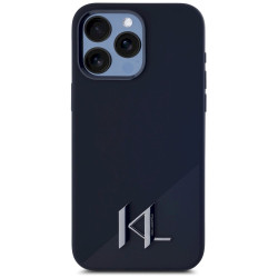 Karl Lagerfeld Silicone Shadow Metal Initial MagSafe Case for iPhone 15 Pro Max / black