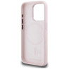 Karl Lagerfeld Silicone Shadow Metal Initial MagSafe Case for iPhone 15 Pro Max / pink