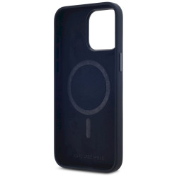 Karl Lagerfeld Silicone Shadow Metal Initial MagSafe Case for iPhone 15 Pro / black