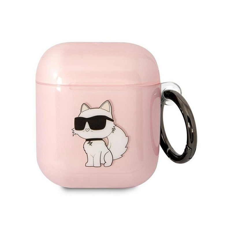 Karl Lagerfeld KLA2HNCHTCP Airpods 1/2 cover Ikonik Choupette / pink