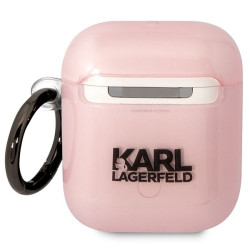 Karl Lagerfeld KLA2HNCHTCP Airpods 1/2 cover Ikonik Choupette / pink
