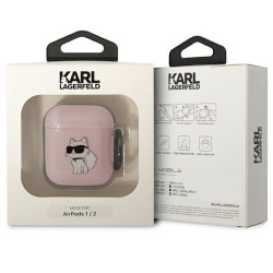 Karl Lagerfeld KLA2HNCHTCP Airpods 1/2 cover Ikonik Choupette / pink