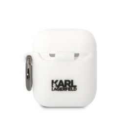 Karl Lagerfeld KLA2RUNCHH AirPods 1/2 cover Silicone Choupette Head 3D / white