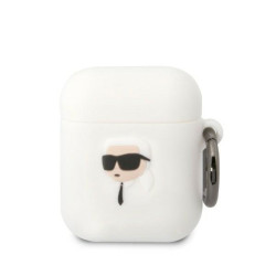 Karl Lagerfeld KLA2RUNIKH AirPods 1/2 cover Silicone Karl Head 3D / white