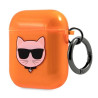 Karl Lagerfeld KLA2UCHFO AirPods cover orange Choupette