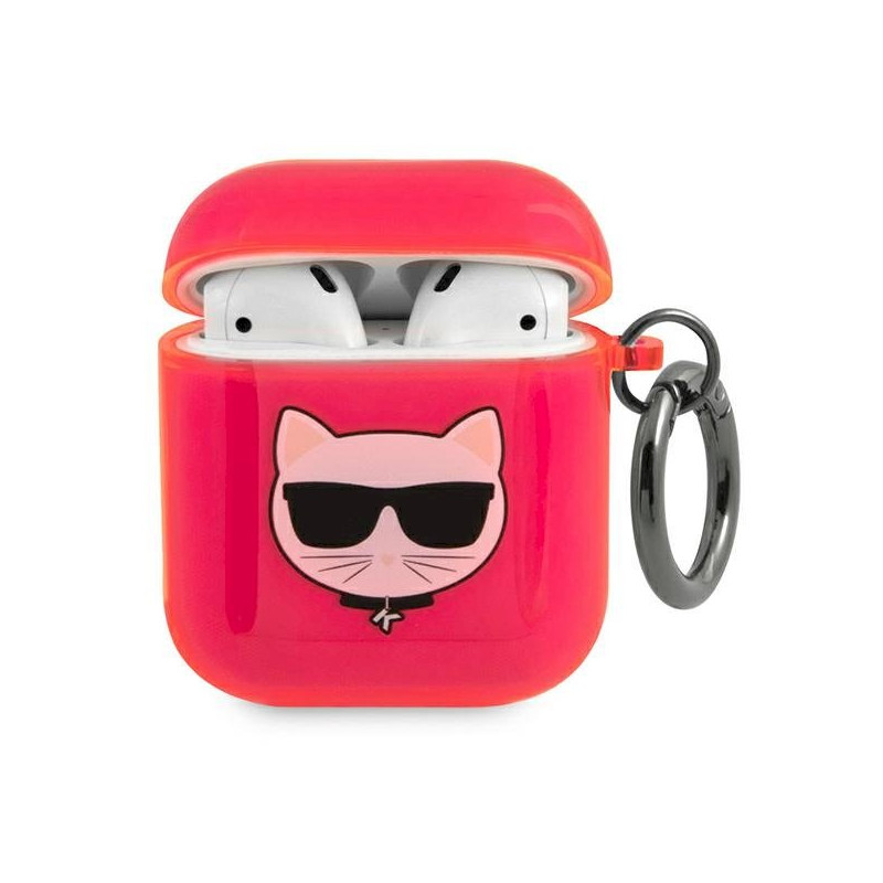 Karl Lagerfeld KLA2UCHFP AirPods cover pink Choupette