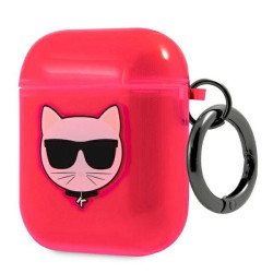 Karl Lagerfeld KLA2UCHFP AirPods cover pink Choupette