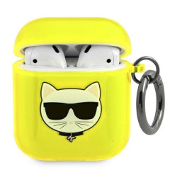 Karl Lagerfeld KLA2UCHFY AirPods cover Choupette / yellow