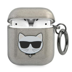 Karl Lagerfeld KLA2UCHGK AirPods cover Glitter Choupette / black