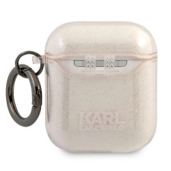 Karl Lagerfeld KLA2UKHGD AirPods cover Glitter Karl`s Head / gold
