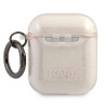 Karl Lagerfeld KLA2UKHGD AirPods cover Glitter Karl`s Head / gold