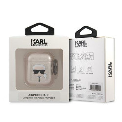 Karl Lagerfeld KLA2UKHGD AirPods cover Glitter Karl`s Head / gold