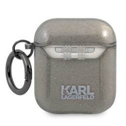 Karl Lagerfeld KLA2UKHGK AirPods cover Glitter Karl`s Head / black