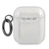 Karl Lagerfeld KLA2UKHGS AirPods cover Glitter Karl`s Head / silver