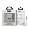 Karl Lagerfeld KLA2UKHGS AirPods cover Glitter Karl`s Head / silver