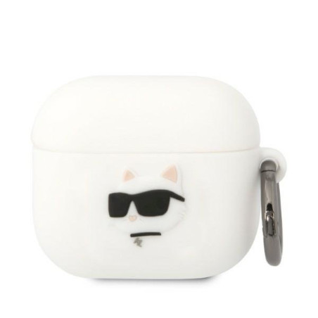 Karl Lagerfeld KLA3RUNCHH AirPods 3 cover Silicone Choupette Head 3D / white