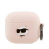 Karl Lagerfeld KLA3RUNCHP AirPods 3 cover Silicone Choupette Head 3D / pink