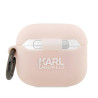 Karl Lagerfeld KLA3RUNCHP AirPods 3 cover Silicone Choupette Head 3D / pink