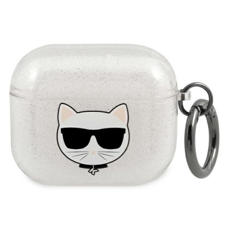 Karl Lagerfeld KLA3UCHGS AirPods 3 cover Glitter Choupette / silver