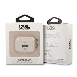 Karl Lagerfeld KLA3UKHGD AirPods 3 cover Gold Glitter Karl`s Head
