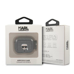 Karl Lagerfeld KLA3UKHGK AirPods 3 cover Glitter Karl`s Head / black