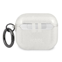 Karl Lagerfeld KLA3UKHGS AirPods 3 cover Glitter Karl`s Head / silver