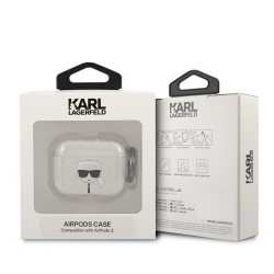Karl Lagerfeld KLA3UKHGS AirPods 3 cover Glitter Karl`s Head / silver