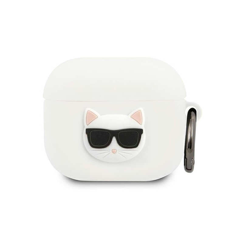 Karl Lagerfeld KLACA3SILCHWH AirPods 3 cover Silicone Choupette / white