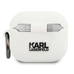Karl Lagerfeld KLACA3SILCHWH AirPods 3 cover Silicone Choupette / white