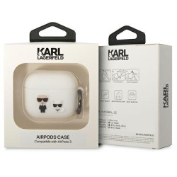 Karl Lagerfeld KLACA3SILKCW AirPods 3 cover Silicone Karl & Choupette / white