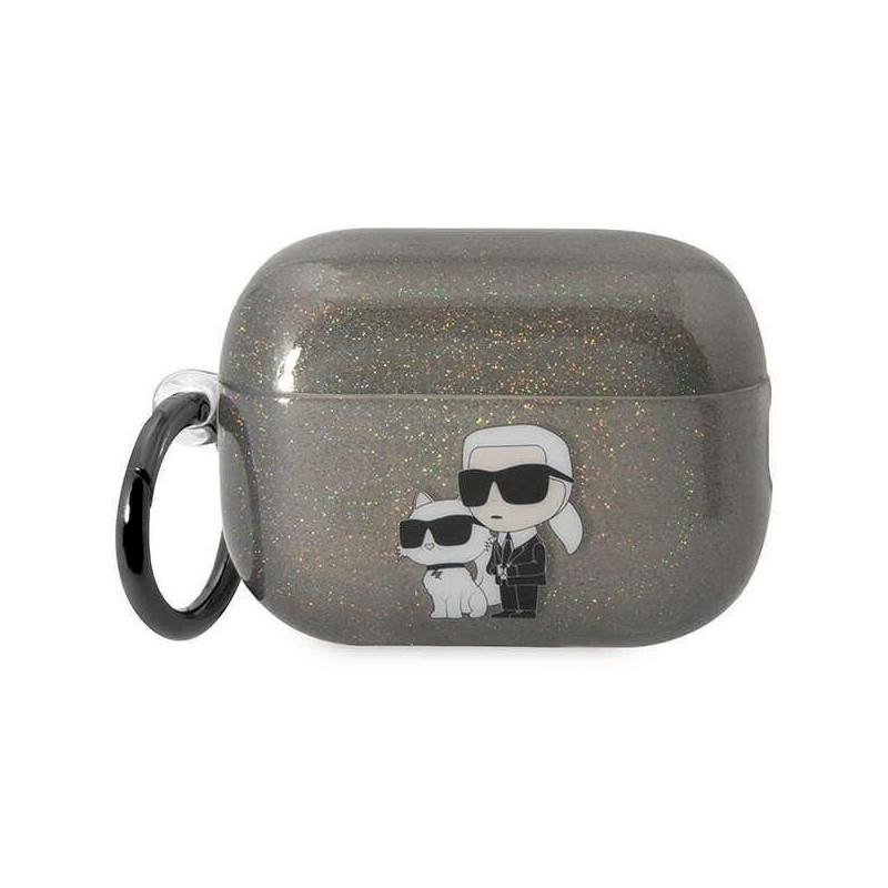 Karl Lagerfeld KLAP2HNKCTGK Airpods Pro 2 (2022/2023) cover Glitter Karl&Choupette / black