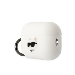Karl Lagerfeld KLAP2RUNCHH AirPods Pro 2(2022/2023) cover Silicone Choupette Head 3D / white