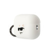 Karl Lagerfeld KLAP2RUNCHH AirPods Pro 2(2022/2023) cover Silicone Choupette Head 3D / white