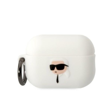 Karl Lagerfeld KLAP2RUNIKH AirPods Pro 2 (2022/2023) cover Silicone Karl Head 3D / white