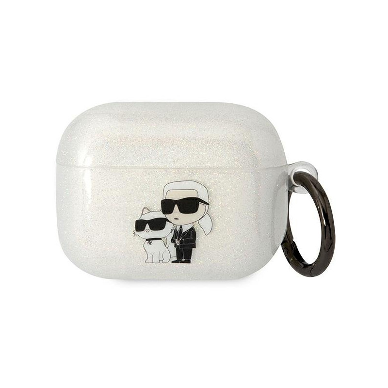 Karl Lagerfeld KLAPHNKCTGT Airpods Pro cover transparent Glitter Karl&Choupette