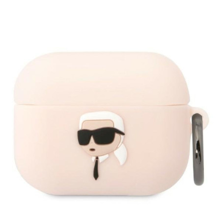 Karl Lagerfeld KLAPRUNIKP AirPods Procover Silicone Karl Head 3D / pink