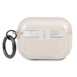 Karl Lagerfeld KLAPUKHGD AirPods Pro Cover Gold Glitter Karl`s Head