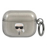 Karl Lagerfeld KLAPUKHGK AirPods Pro Cover Glitter Karl`s Head / black