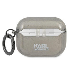 Karl Lagerfeld KLAPUKHGK AirPods Pro Cover Glitter Karl`s Head / black