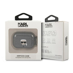 Karl Lagerfeld KLAPUKHGK AirPods Pro Cover Glitter Karl`s Head / black