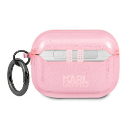 Karl Lagerfeld KLAPUKHGP AirPods Procover Glitter Karl`s Head / pink
