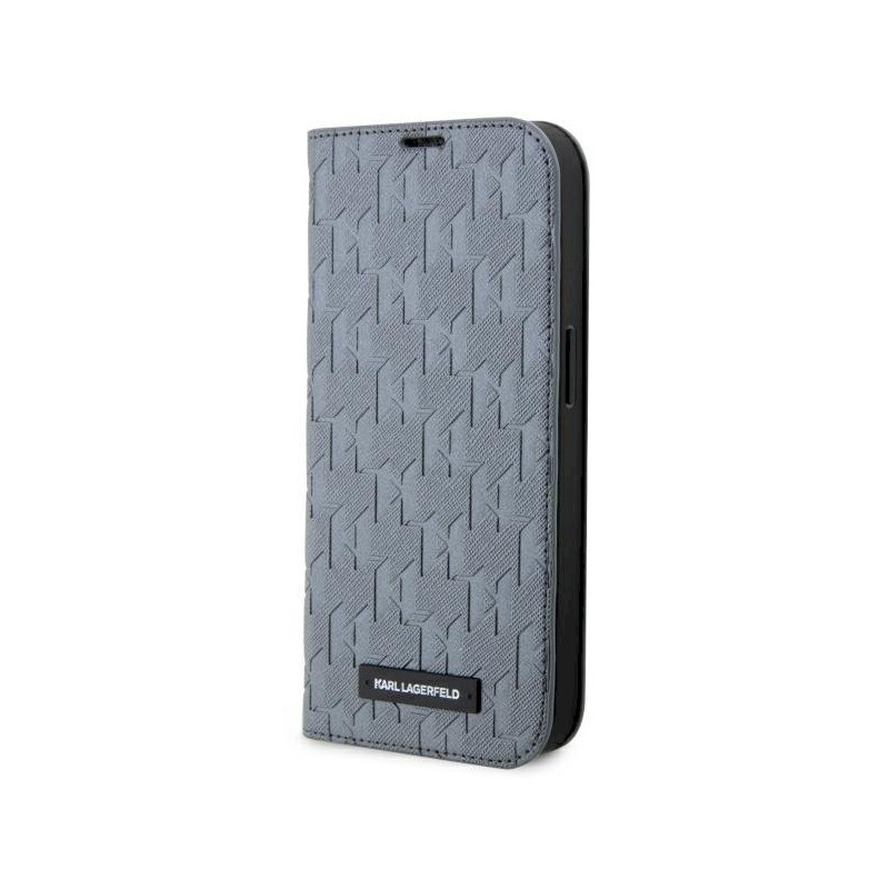 Karl Lagerfeld KLBKP14LSAKLHPG Book Case for iPhone 14 Pro 6.1" / silver