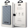 Karl Lagerfeld KLBKP14LSAKLHPG Book Case for iPhone 14 Pro 6.1" / silver