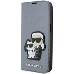 Karl Lagerfeld KLBKP14LSANKCPG bookcase for iPhone 14 Pro 6.1" / silver