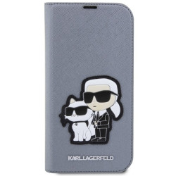 Karl Lagerfeld KLBKP14LSANKCPG bookcase for iPhone 14 Pro 6.1" / silver