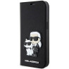 Karl Lagerfeld KLBKP14LSANKCPK Saffiano Karl & Choupette Bookcase for iPhone 14 Pro 6.1" / black
