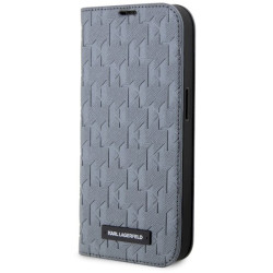 Karl Lagerfeld KLBKP14SSAKLHPG Bookcase for iPhone 14/15/13 6.1" / silver