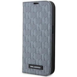 Karl Lagerfeld KLBKP14XSAKLHPG Saffiano Monogram Book Case for iPhone 14 Pro Max 6.7" / silver